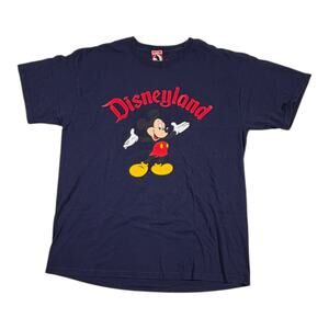 Vintage 90s Disneyland Mickey Mouse T Shirt Mens XL Navy Mickey Inc Graphic Tee